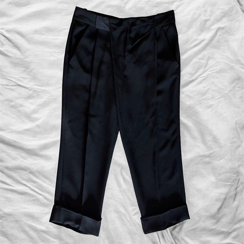 Louis Vuitton Black Cropped Tailored Trousers Size 40